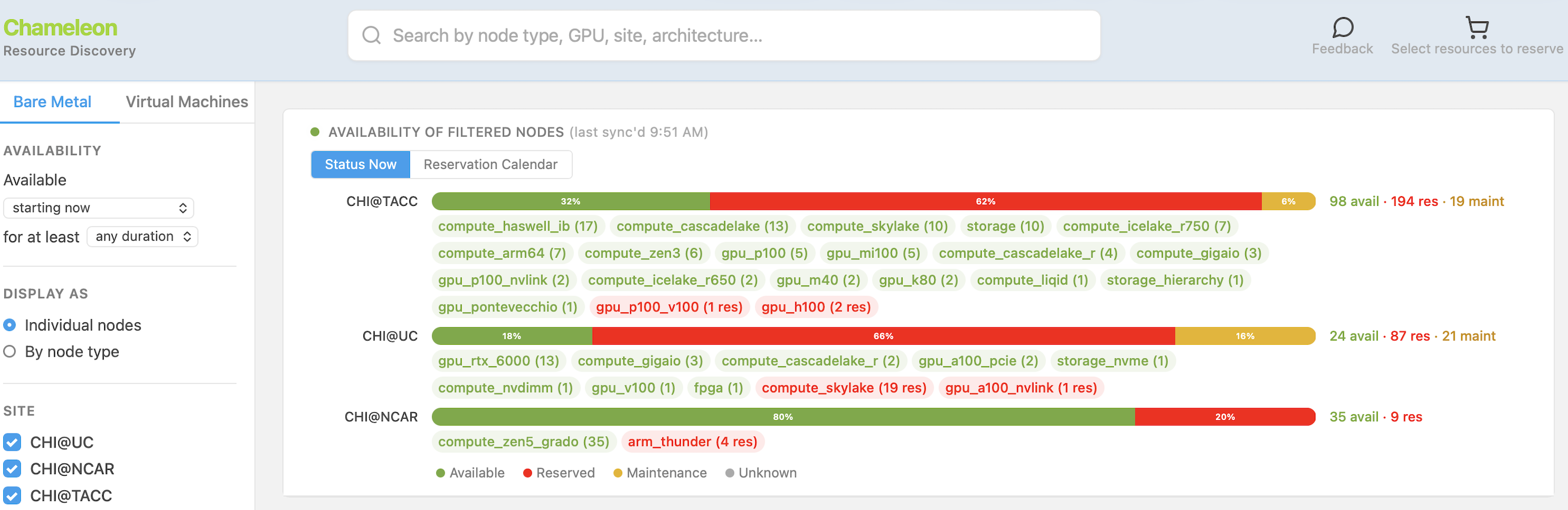 One Place to Plan an Experiment: Bare Metal, VMs, and Availability