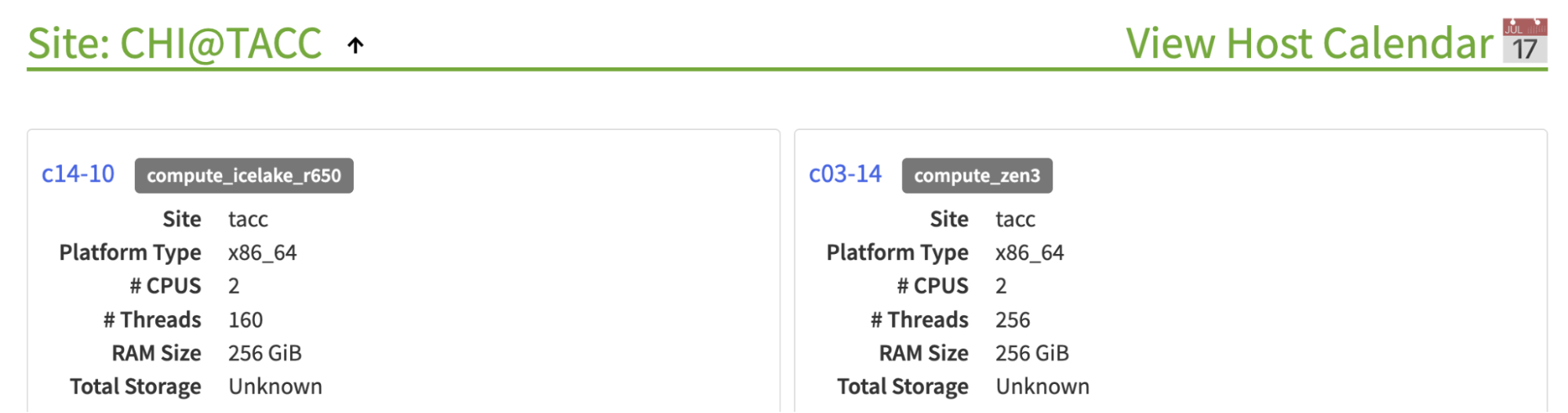 Hardware browser filtered for NVDIMM nodes